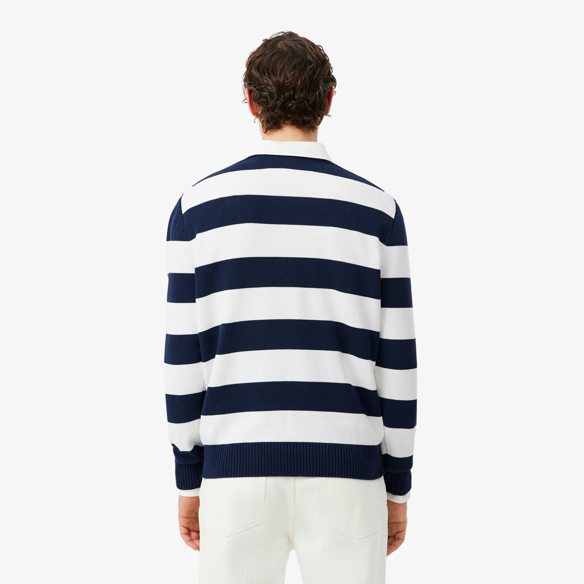Εικόνα της Ριγέ Cotton Crew Neck Sailor Πουλόβερ 