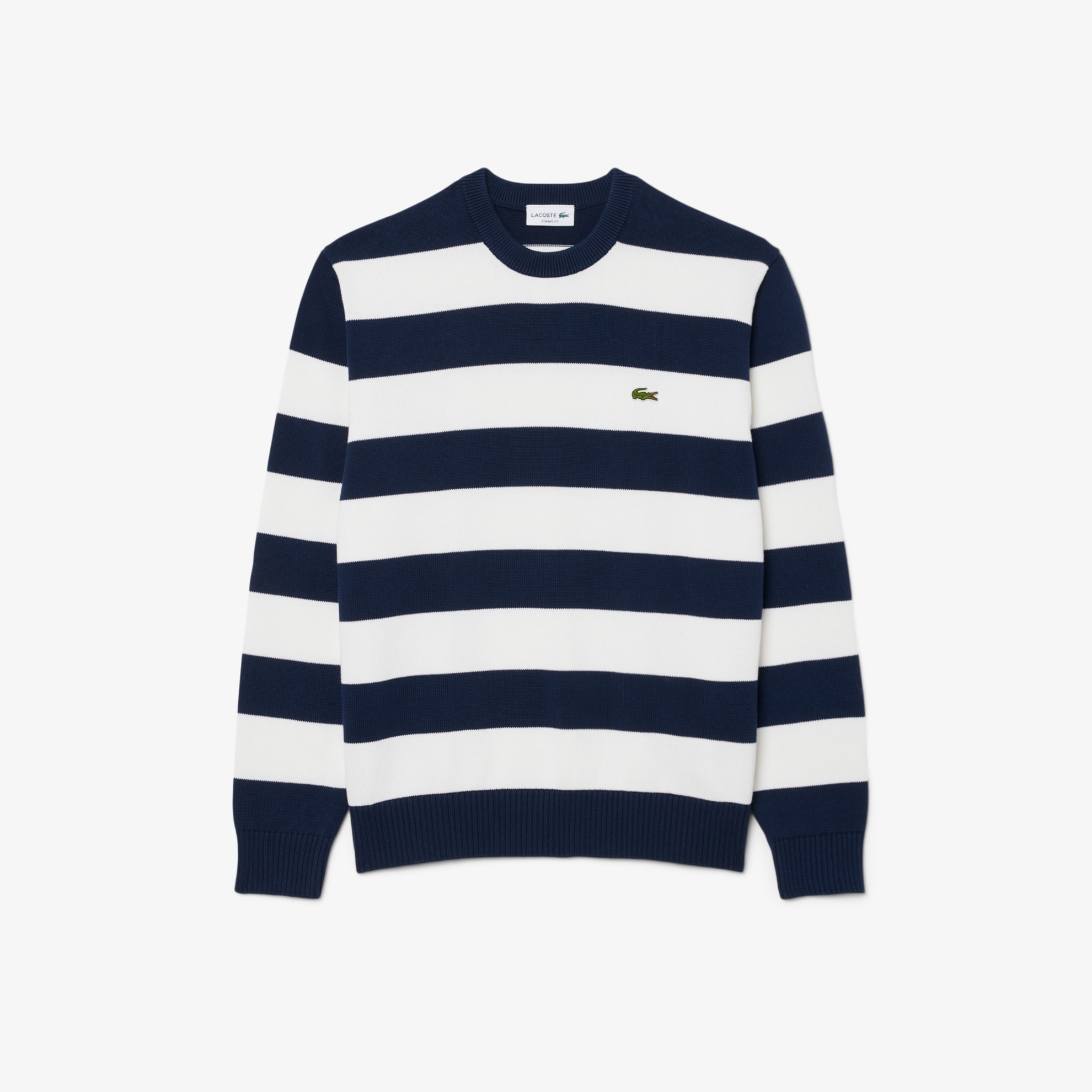 Εικόνα της Ριγέ Cotton Crew Neck Sailor Πουλόβερ 