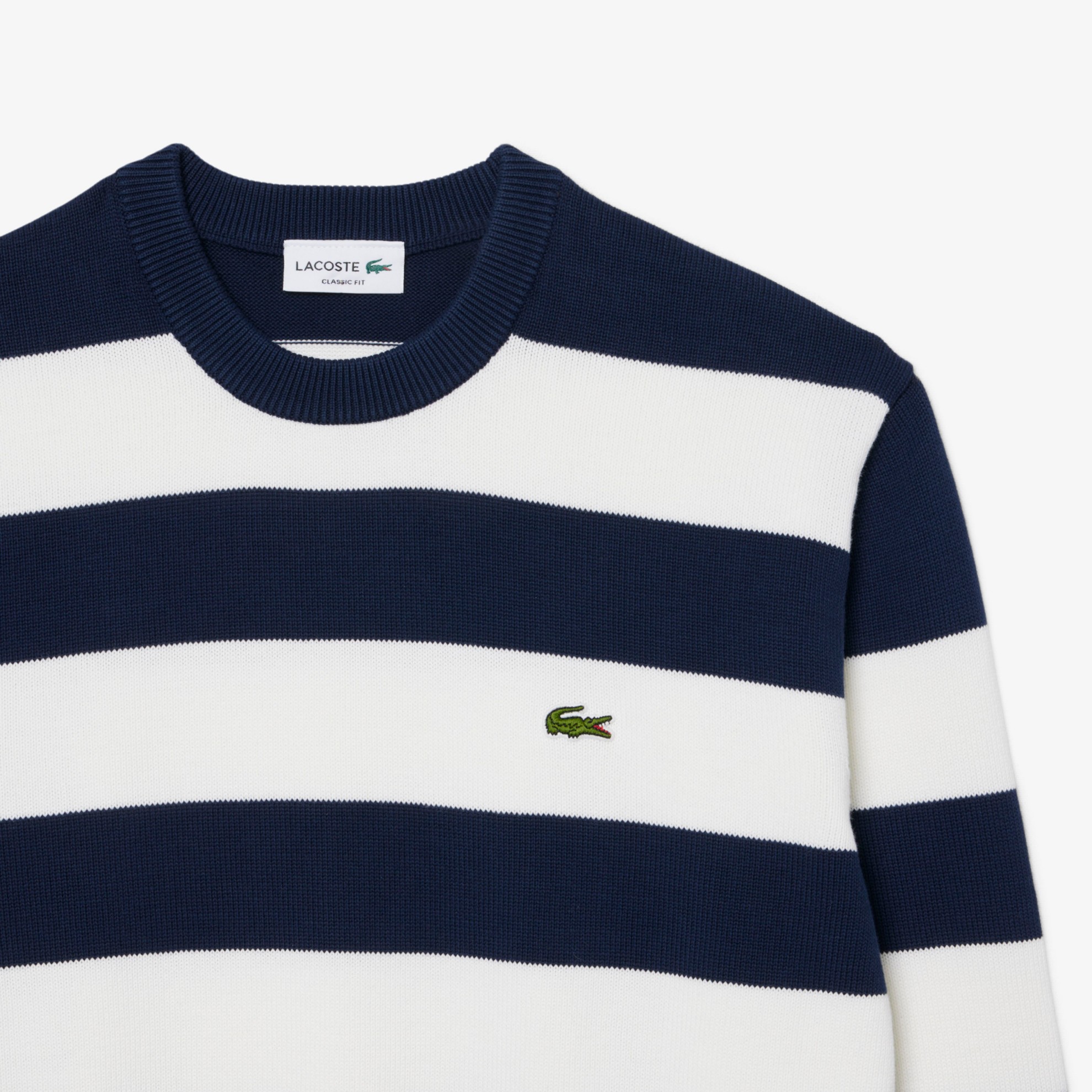 Εικόνα της Ριγέ Cotton Crew Neck Sailor Πουλόβερ 
