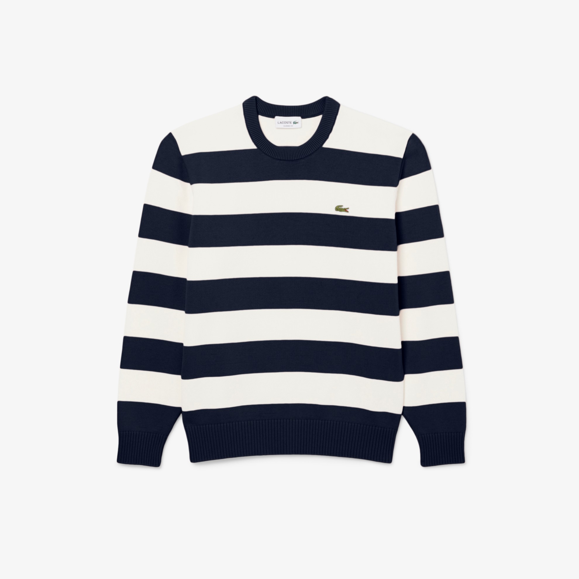 Εικόνα της Ριγέ Cotton Crew Neck Sailor Πουλόβερ 