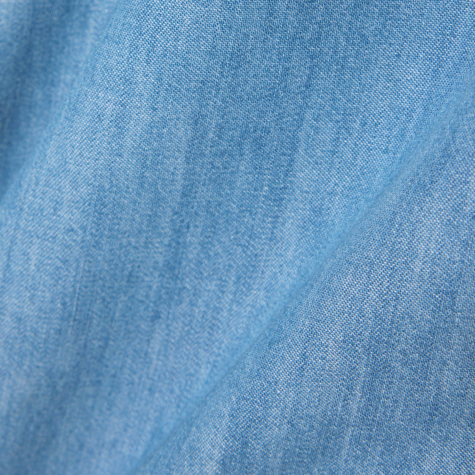 Εικόνα της Ανδρικό Open Neck Denim Πουκάμισο Relaxed Fit 