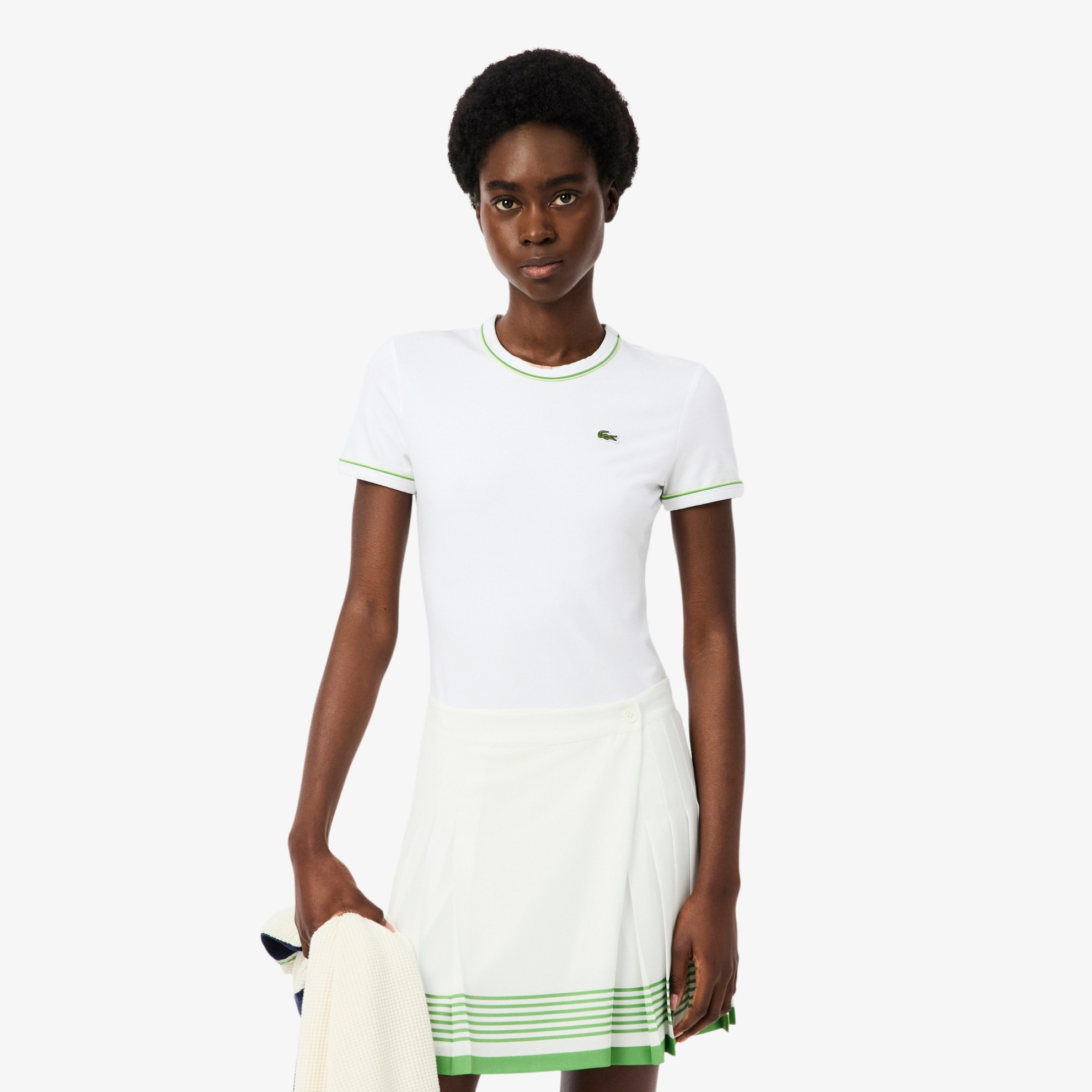 Εικόνα της Γυναικείο Contrasted Trims Jersey T-shirt 