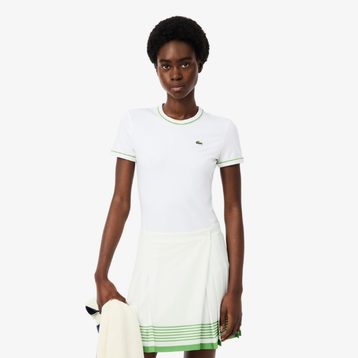 Εικόνα της Γυναικείο Contrasted Trims Jersey T-shirt 