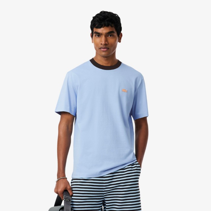 Εικόνα της Ανδρικό Colour-Block Cotton T-shirt Classic Fit 
