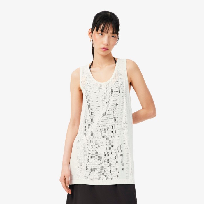 Εικόνα της Γυναικείο Mesh Crochet Tank Top