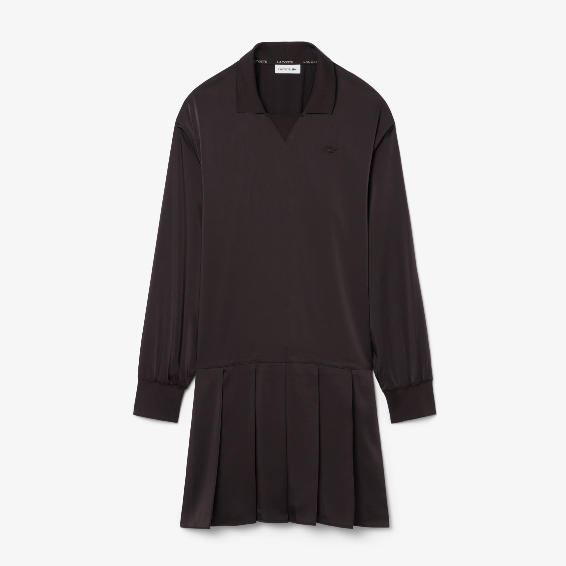 Εικόνα της Γυναικείο Πλισέ Satin Polo Φόρεμα 
