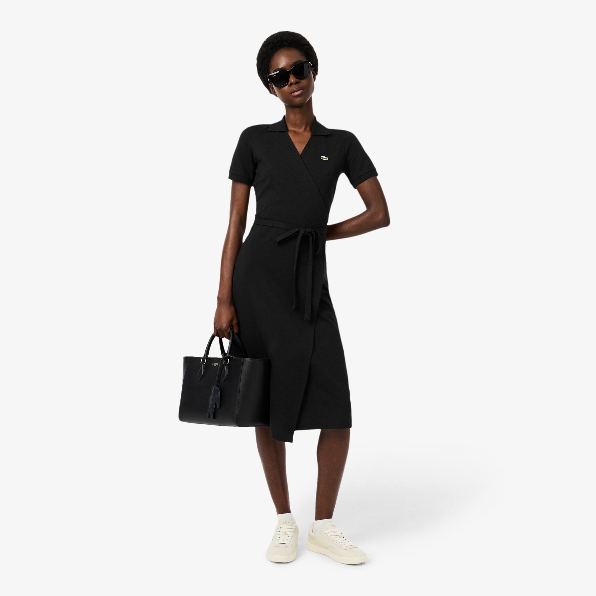 Εικόνα της Γυναικείο Stretch Mini Piqué Polo Wrap Φόρεμα 