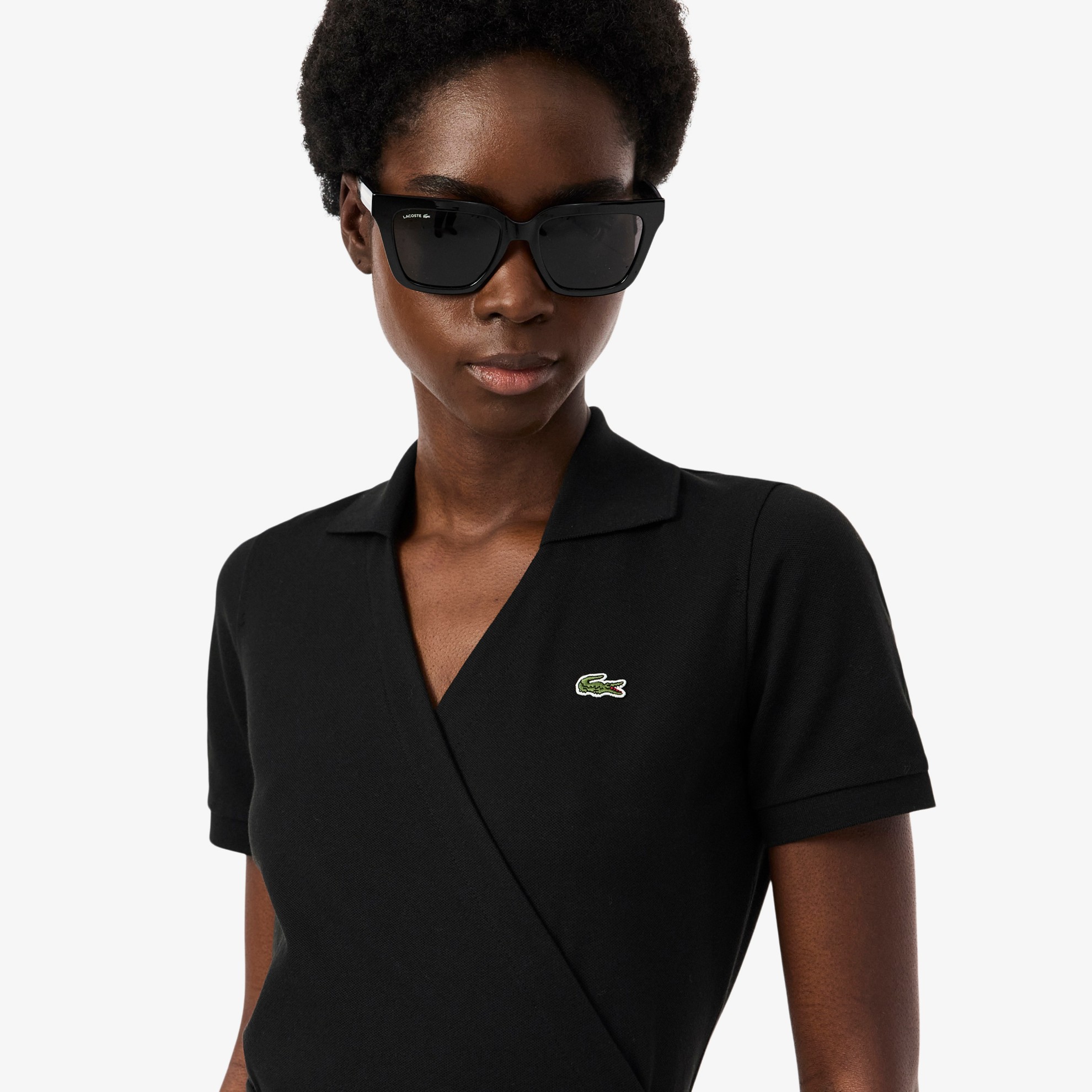 Εικόνα της Γυναικείο Stretch Mini Piqué Polo Wrap Φόρεμα 