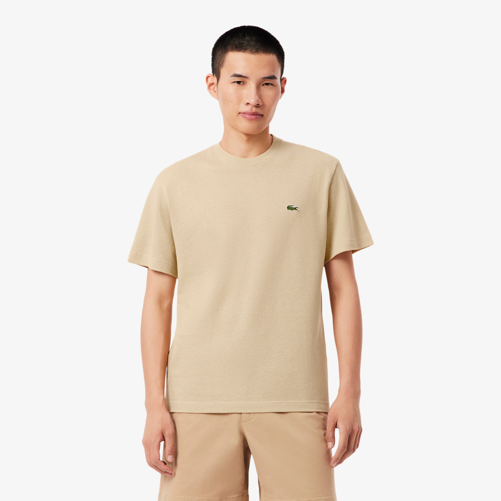 Εικόνα της Ανδρικό Heavy Cotton and Linen Piqué T-Shirt