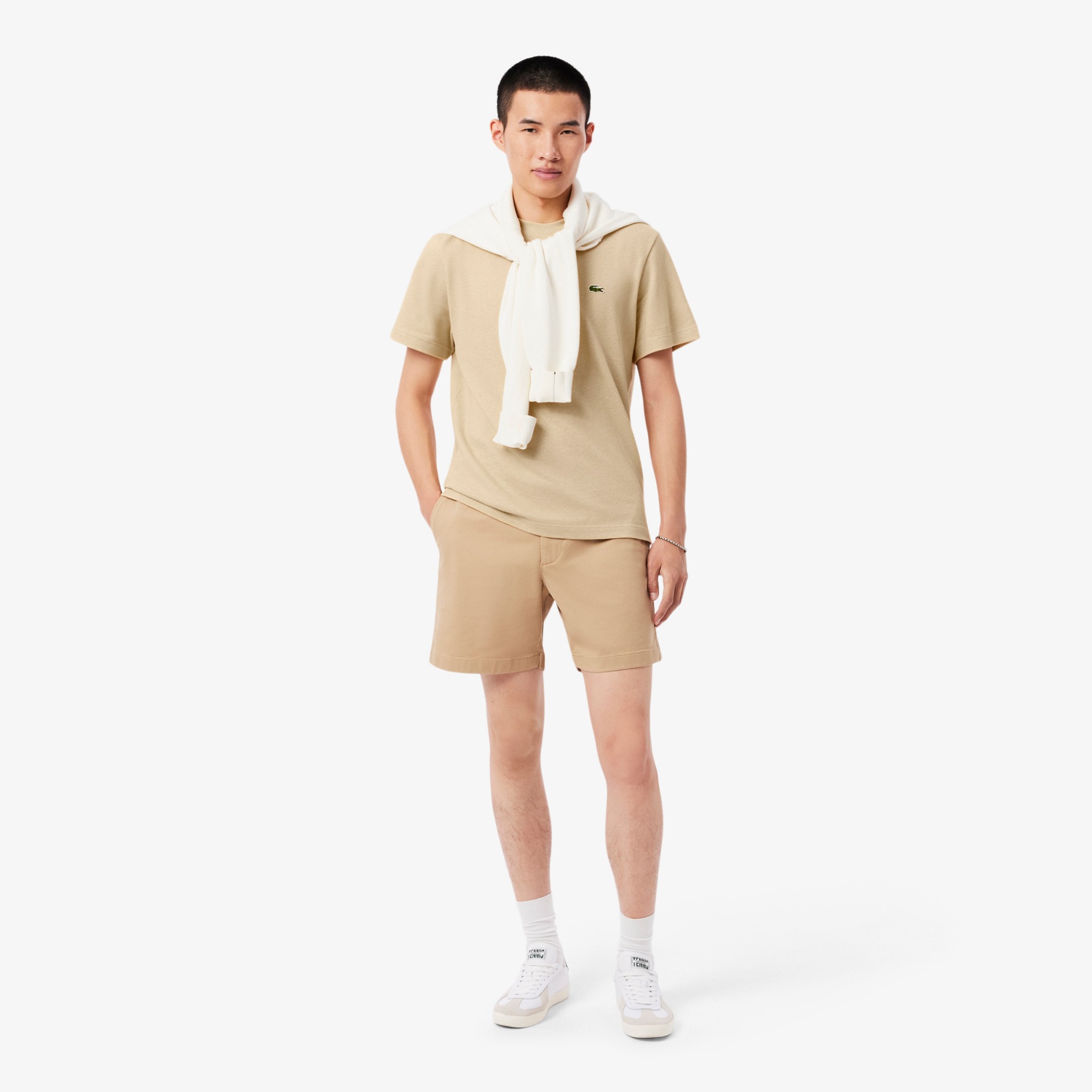 Εικόνα της Ανδρικό Heavy Cotton and Linen Piqué T-Shirt
