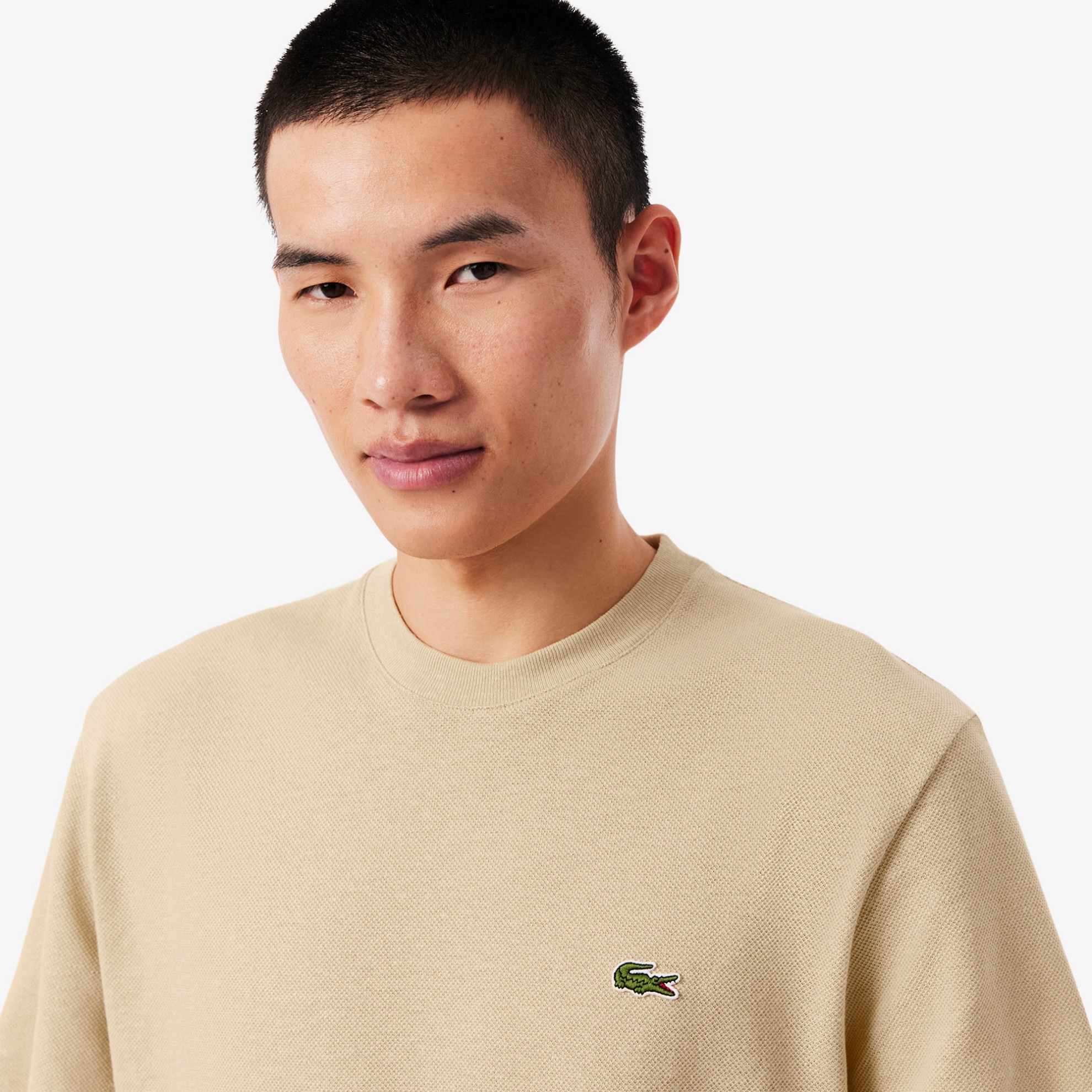 Εικόνα της Ανδρικό Heavy Cotton and Linen Piqué T-Shirt