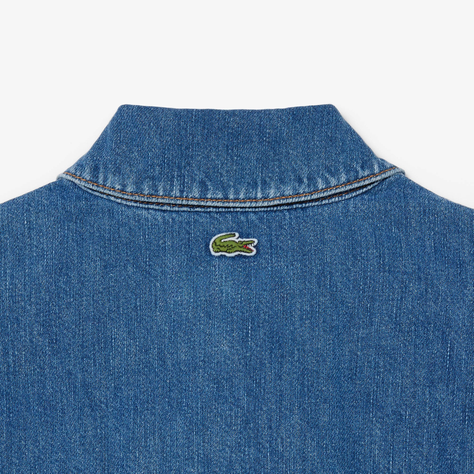 Εικόνα της Γυναικεία Oversized Lightweight Denim Polo Μπλούζα