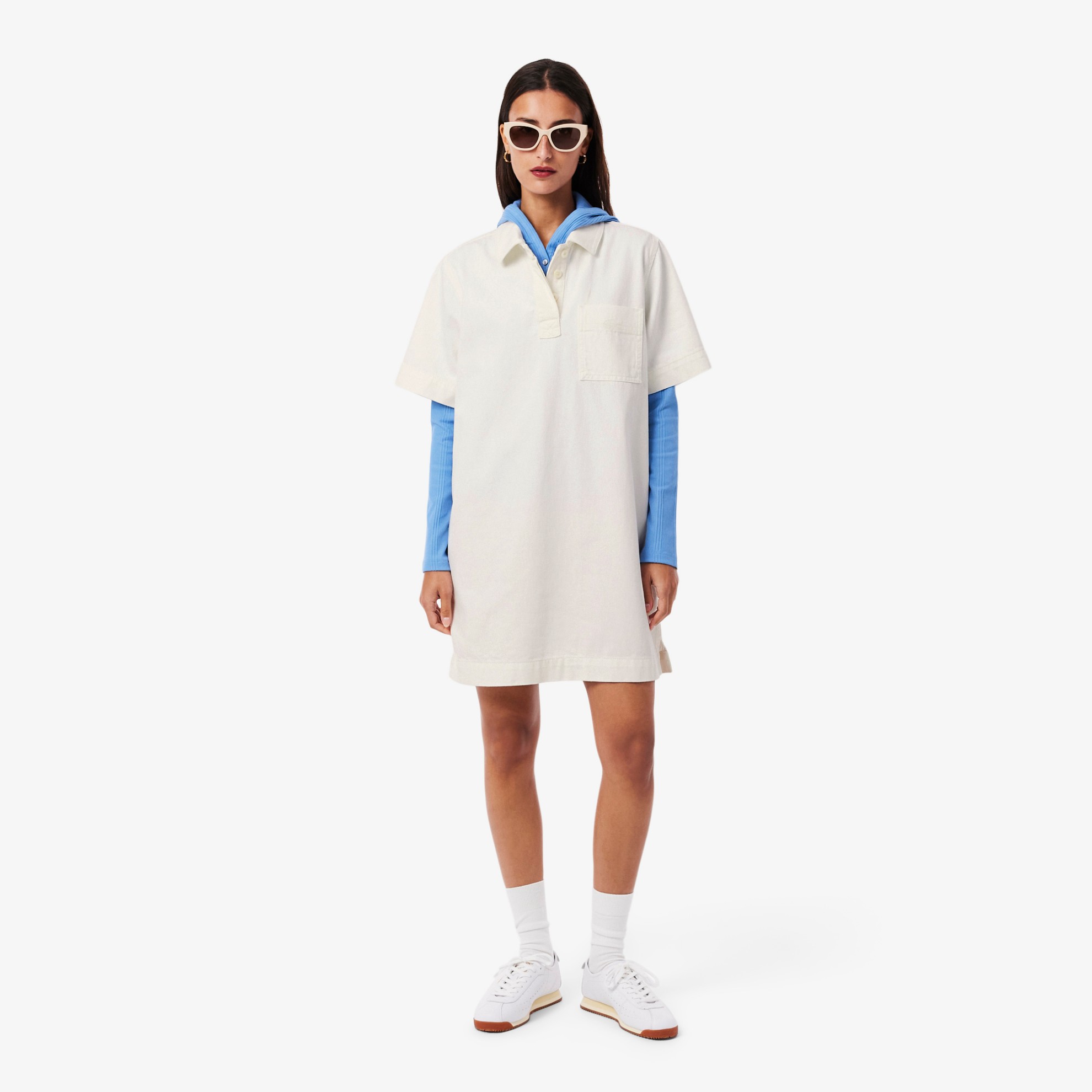 Εικόνα της Oversized Denim Polo Φόρεμα