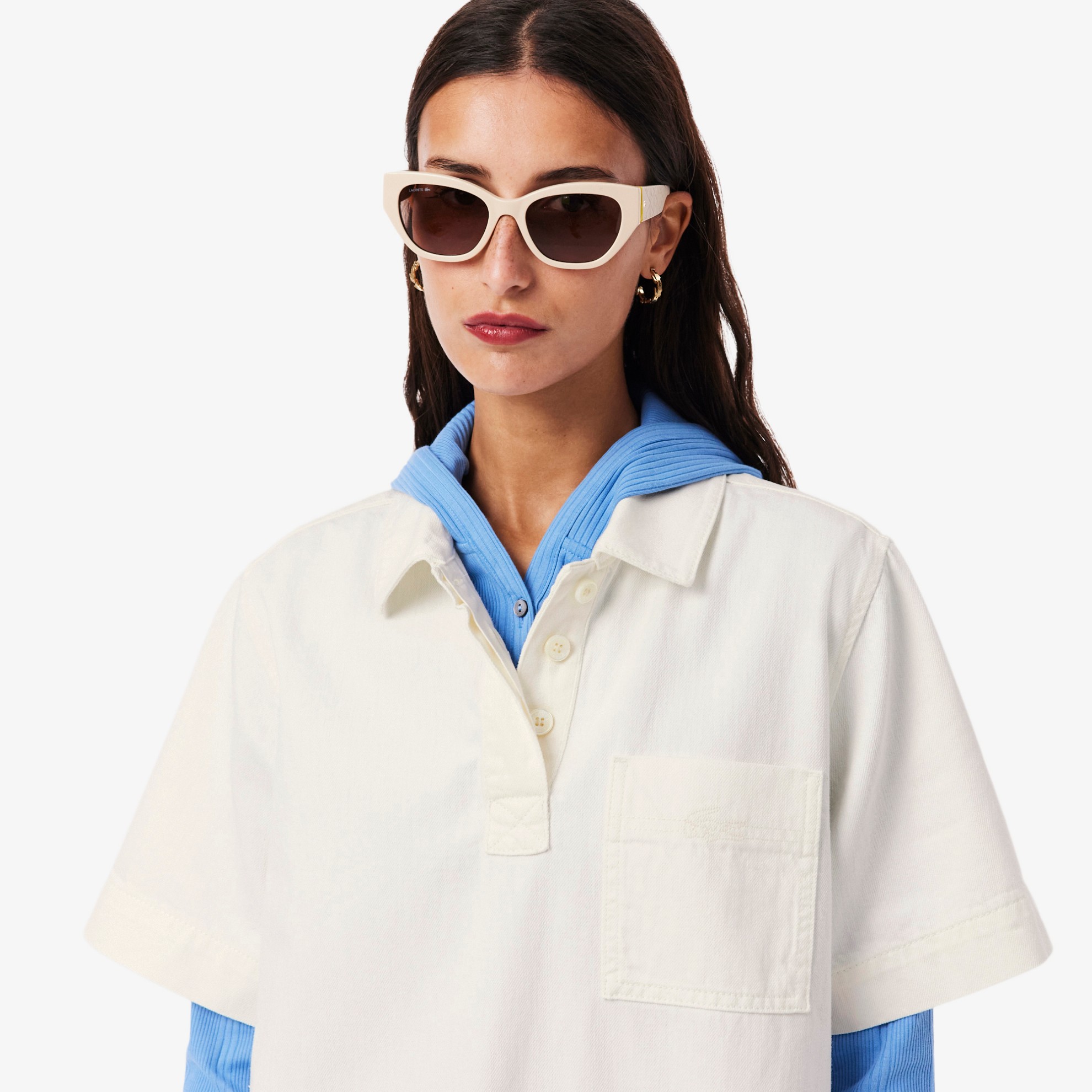 Εικόνα της Oversized Denim Polo Φόρεμα