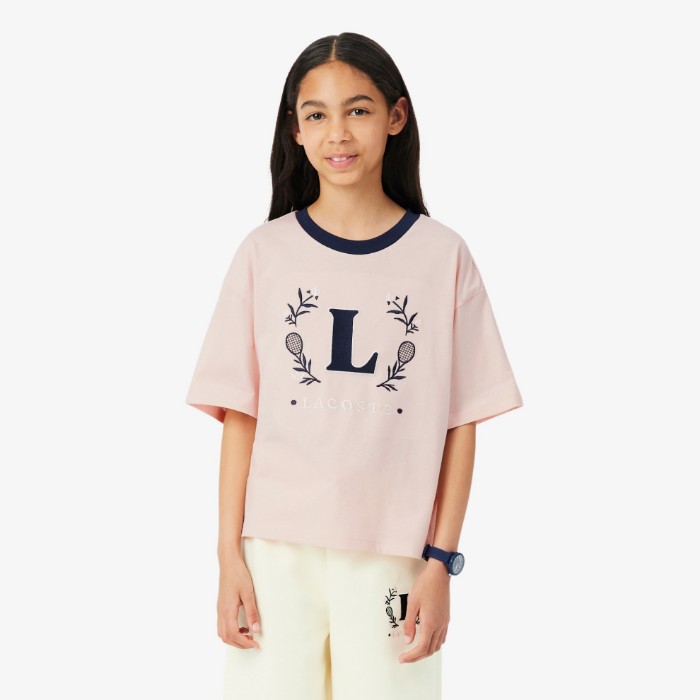 Εικόνα της Παιδικό Contrast Badge Cotton T-shirt