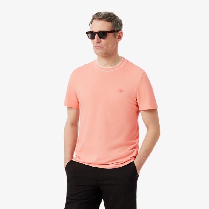 Εικόνα της Ανδρικό Stretch Piqué Stripe Collar T-Shirt