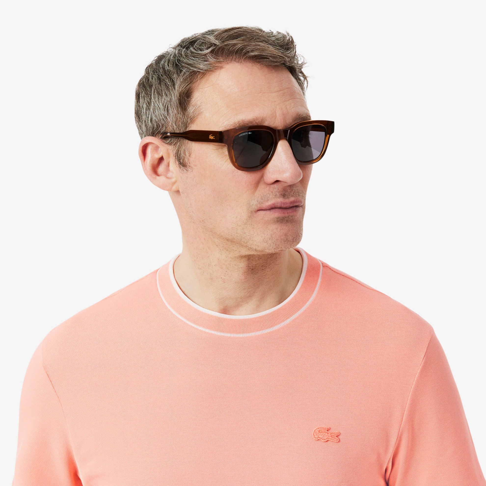 Εικόνα της Ανδρικό Stretch Piqué Stripe Collar T-Shirt