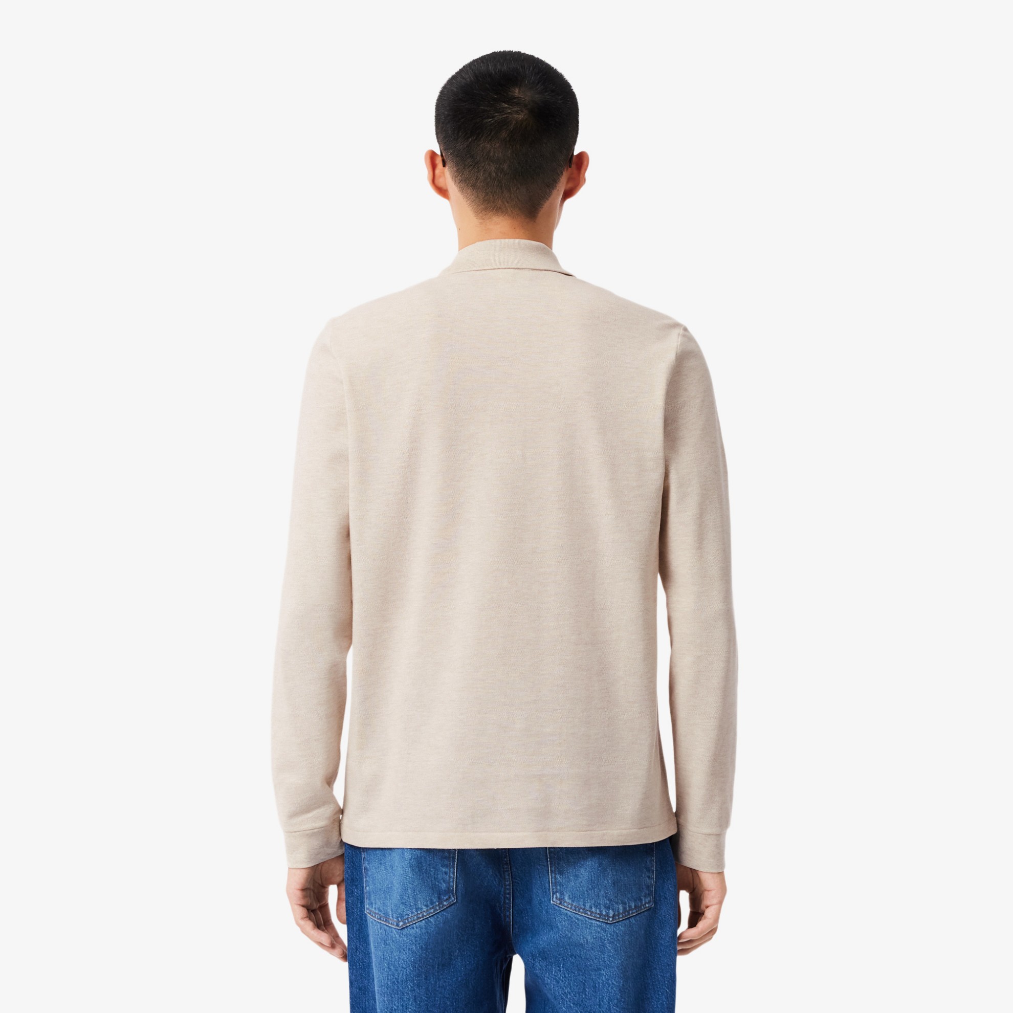 Εικόνα της Original L.12.12 Heathered Cotton Μακρυμάνικη Polo Μπλούζα