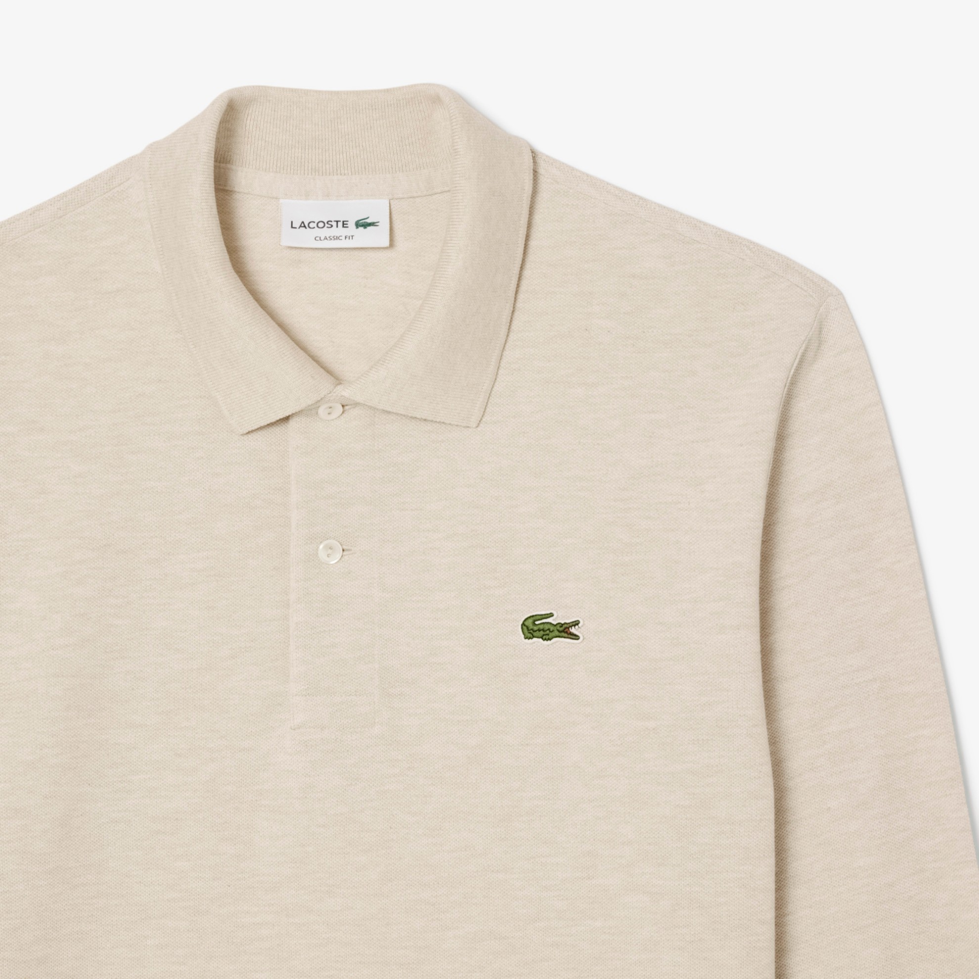 Εικόνα της Original L.12.12 Heathered Cotton Μακρυμάνικη Polo Μπλούζα