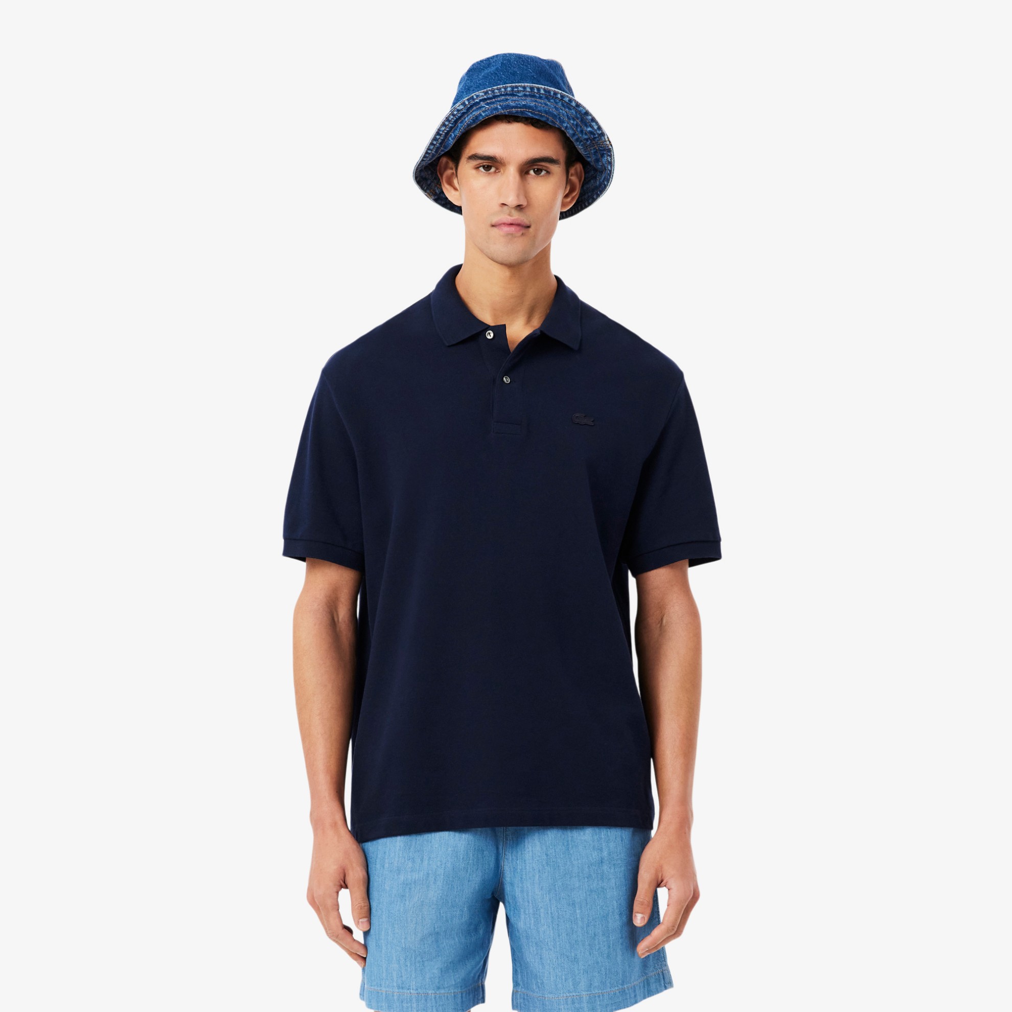 Εικόνα της Ανδρική Heavy Piqué Polo Μπλούζα Loose Fit 