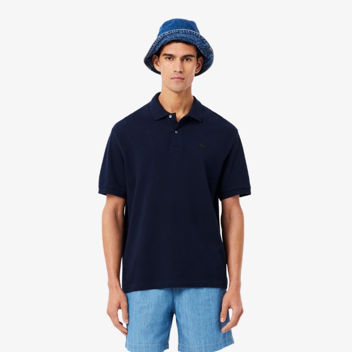 Εικόνα της Ανδρική Heavy Piqué Polo Μπλούζα Loose Fit 