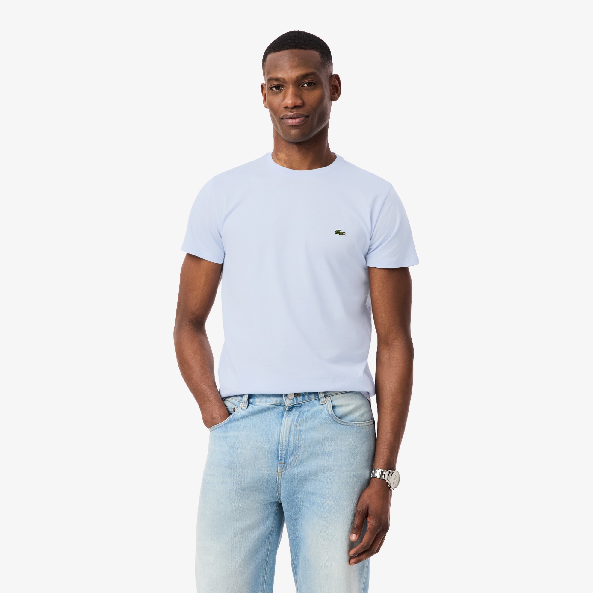 Εικόνα της Ανδρικό T-shirt Pima Cotton Jersey με Λαιμόκοψη