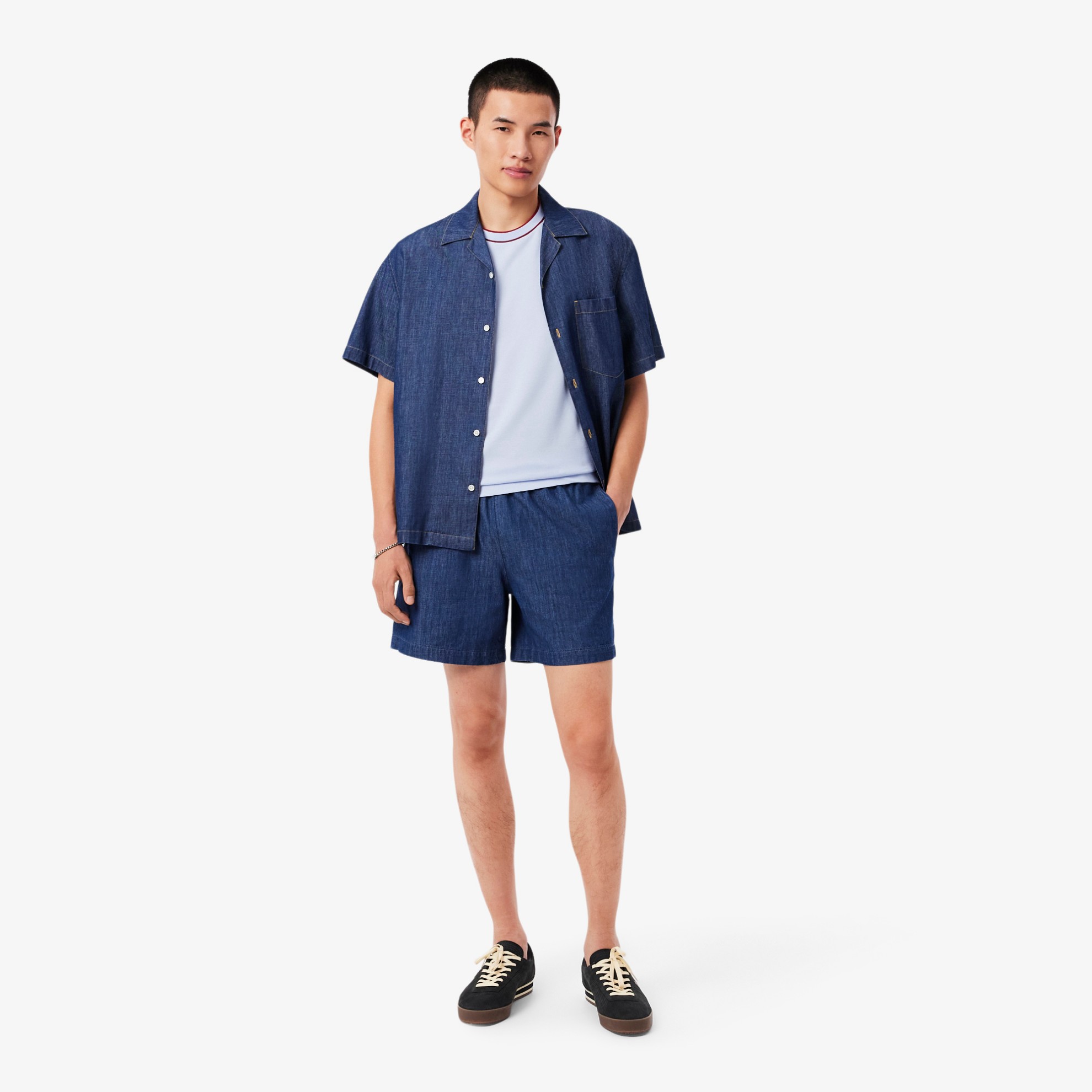 Εικόνα της Ανδρικό Stretch Piqué Stripe Collar T-Shirt
