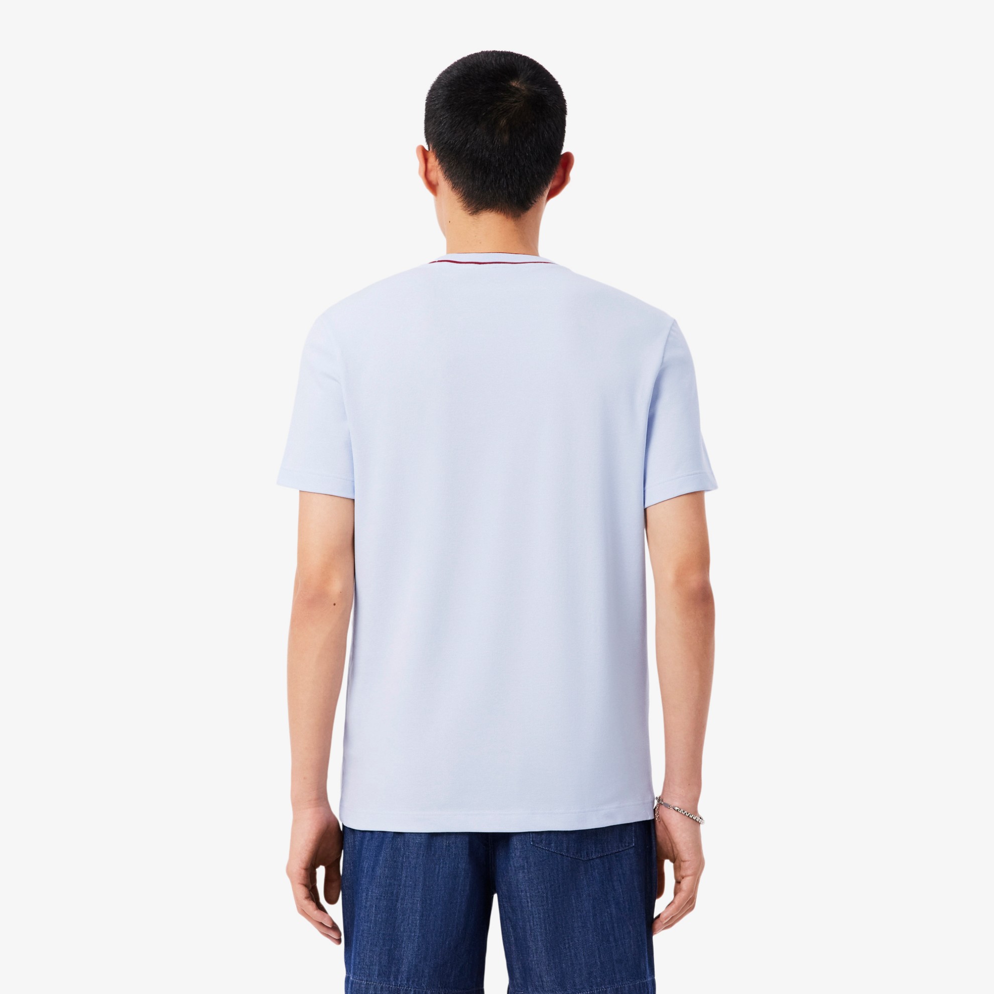 Εικόνα της Ανδρικό Stretch Piqué Stripe Collar T-Shirt