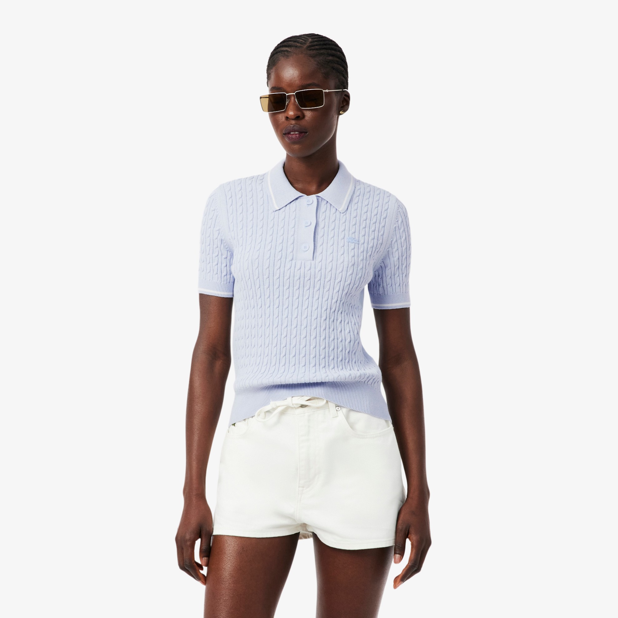 Εικόνα της Γυναικείο Ριγέ Polo Collar Πλεκτό Πουλόβερ