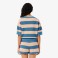 Εικόνα της Γυναικείο Mesh Knit Ριγέ T-shirt