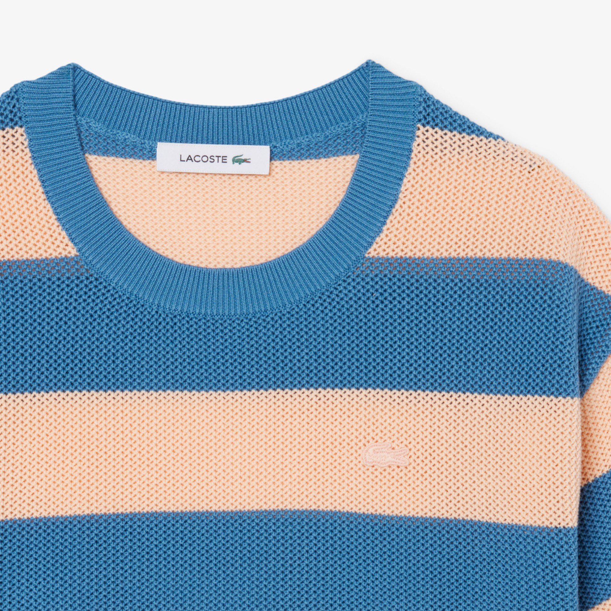 Εικόνα της Γυναικείο Mesh Knit Ριγέ T-shirt
