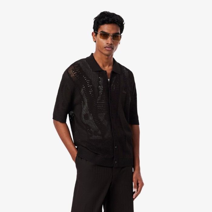 Εικόνα της Ανδρικό Lacy Knit Crocodile Πουκάμισο