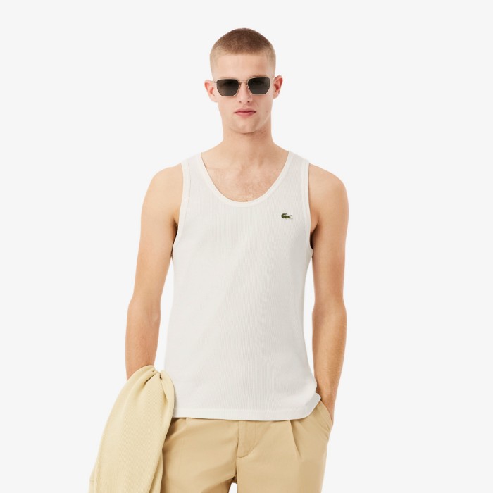 Εικόνα της Ανδρικό Ribbed Cotton Tank Top Slim Fit 