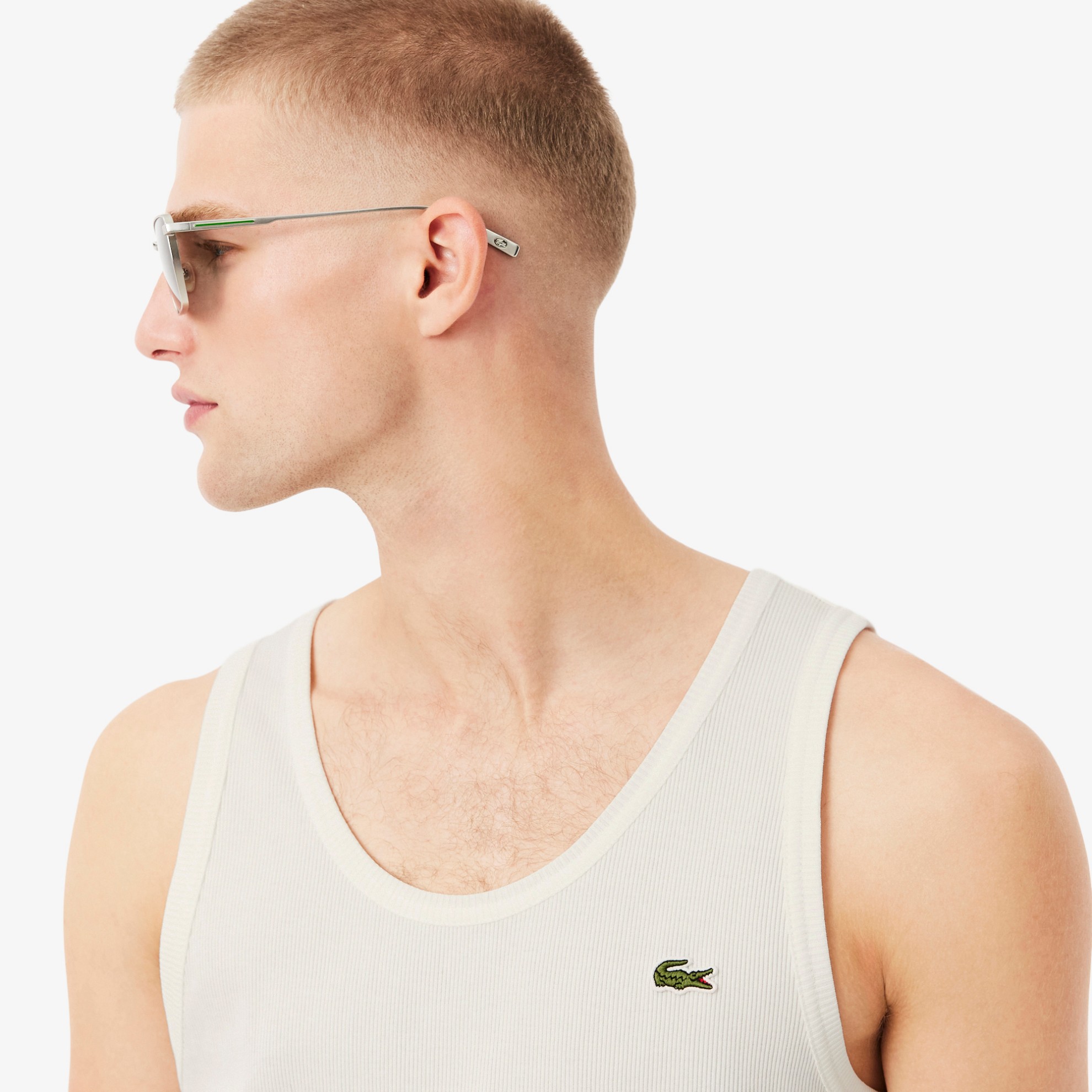 Εικόνα της Ανδρικό Ribbed Cotton Tank Top Slim Fit 