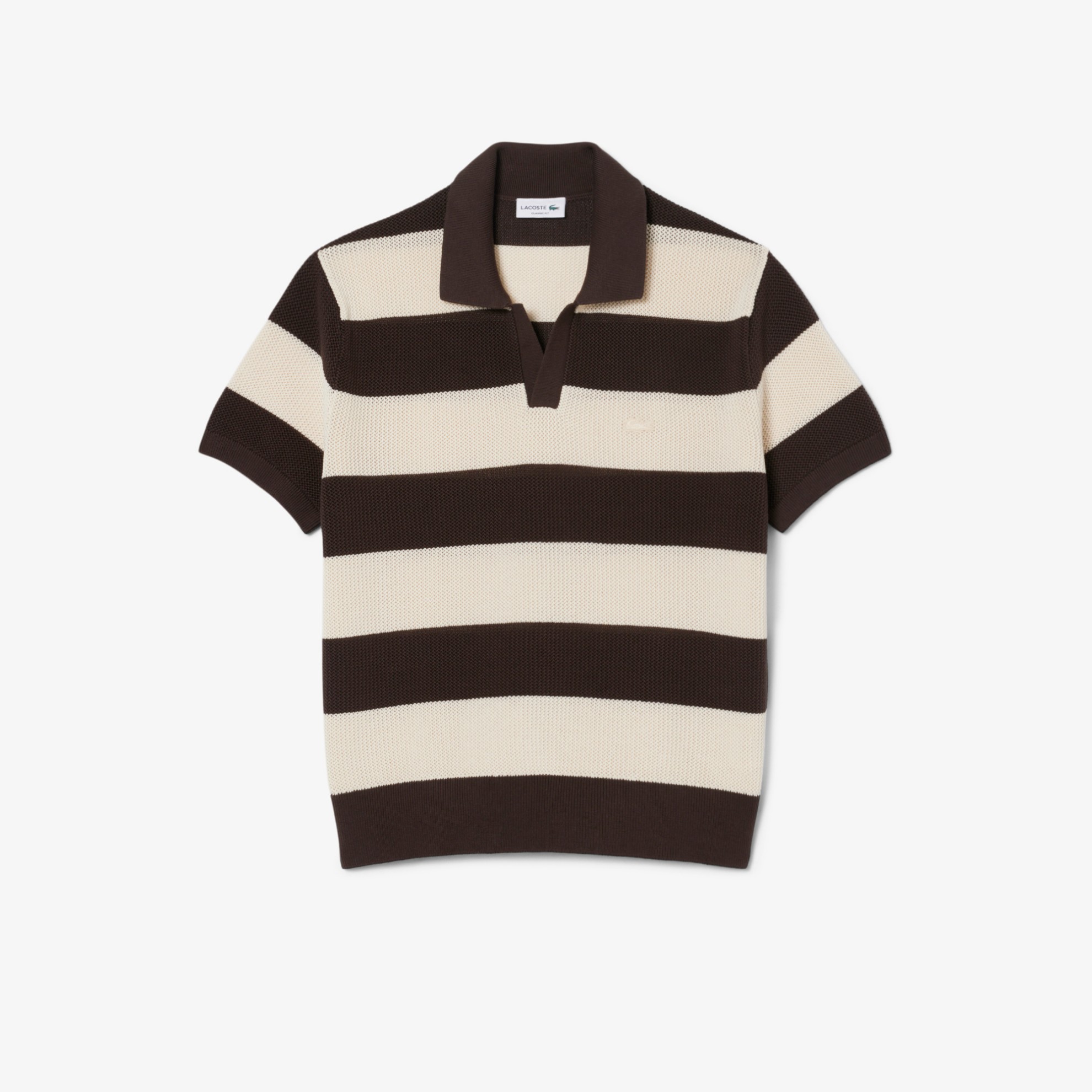 Εικόνα της Ανδρικό Κοντομάνικο Striped Polo Collar Πουλόβερ 