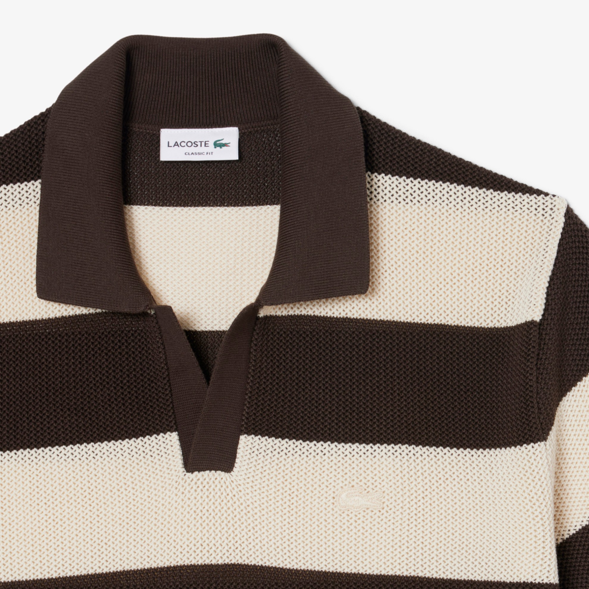 Εικόνα της Ανδρικό Κοντομάνικο Striped Polo Collar Πουλόβερ 