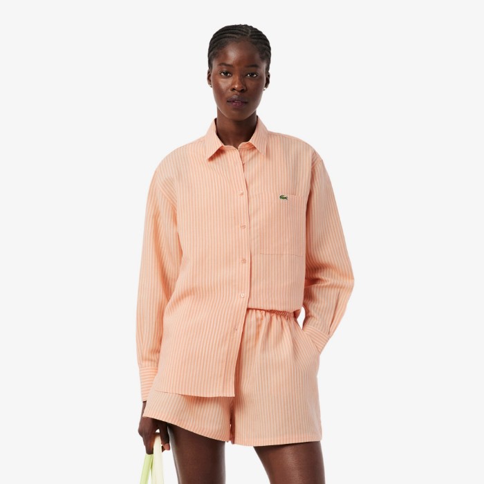 Εικόνα της Γυναικείο Oversized Linen Blend Πουκάμισο