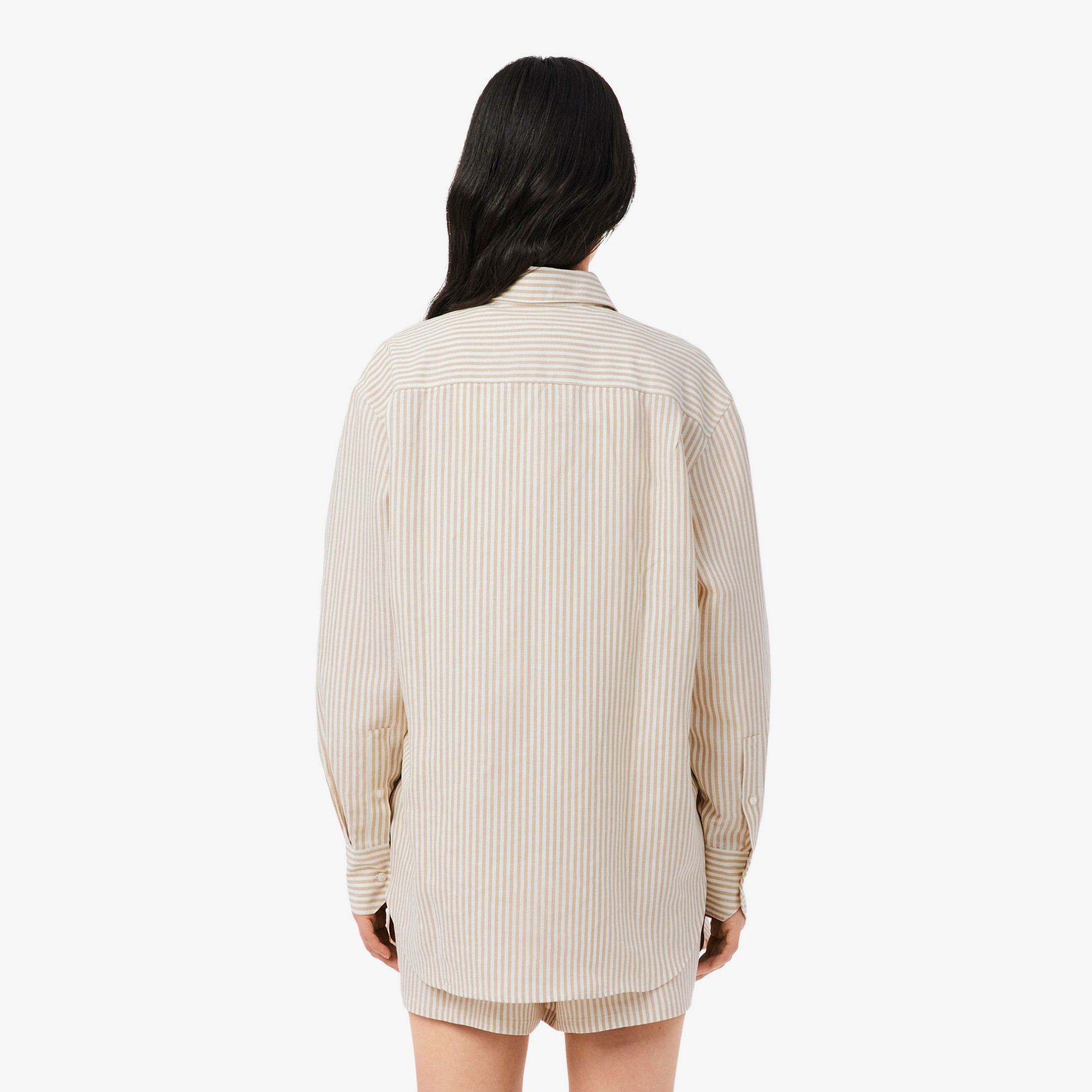 Εικόνα της Γυναικείο Oversized Linen Blend Πουκάμισο