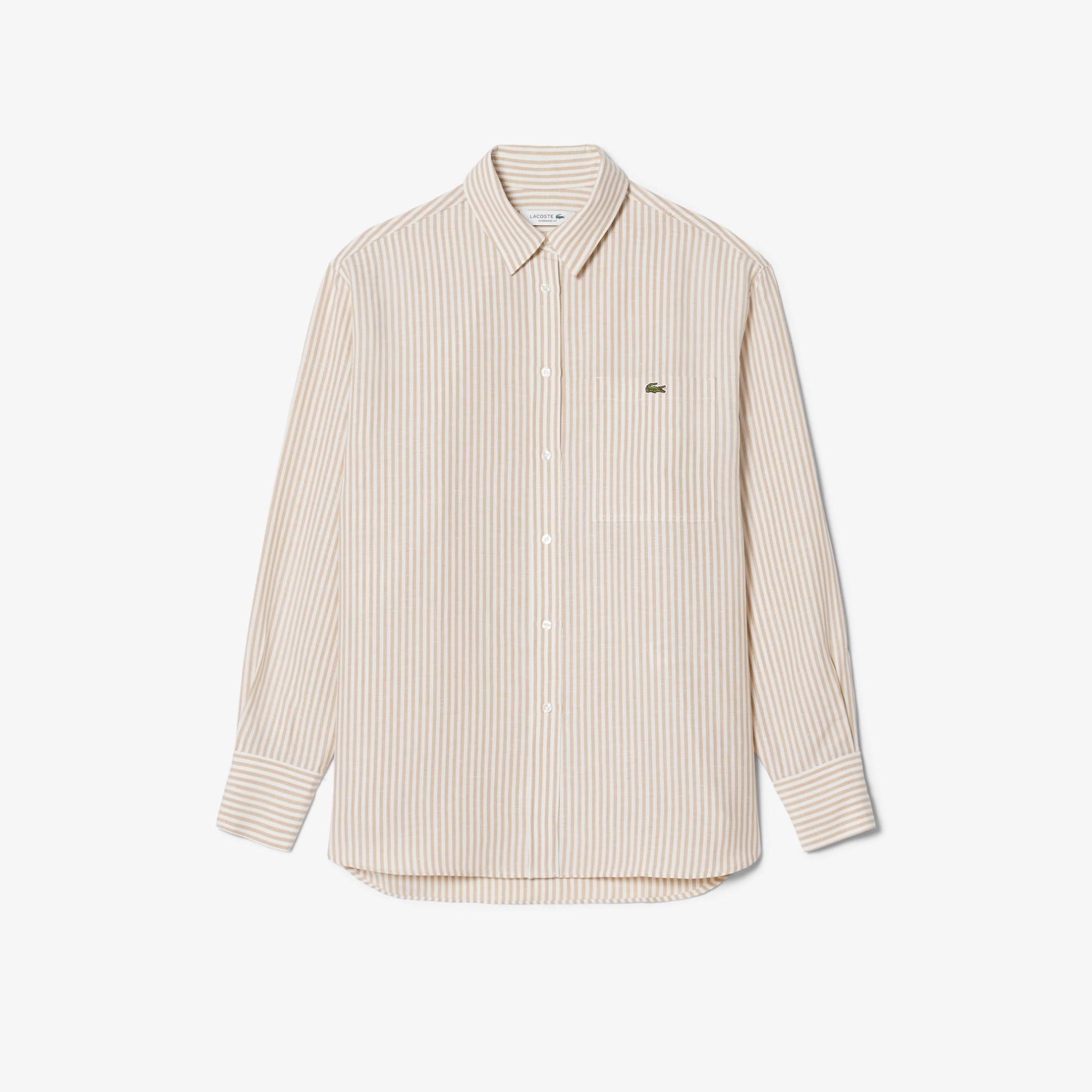 Εικόνα της Γυναικείο Oversized Linen Blend Πουκάμισο