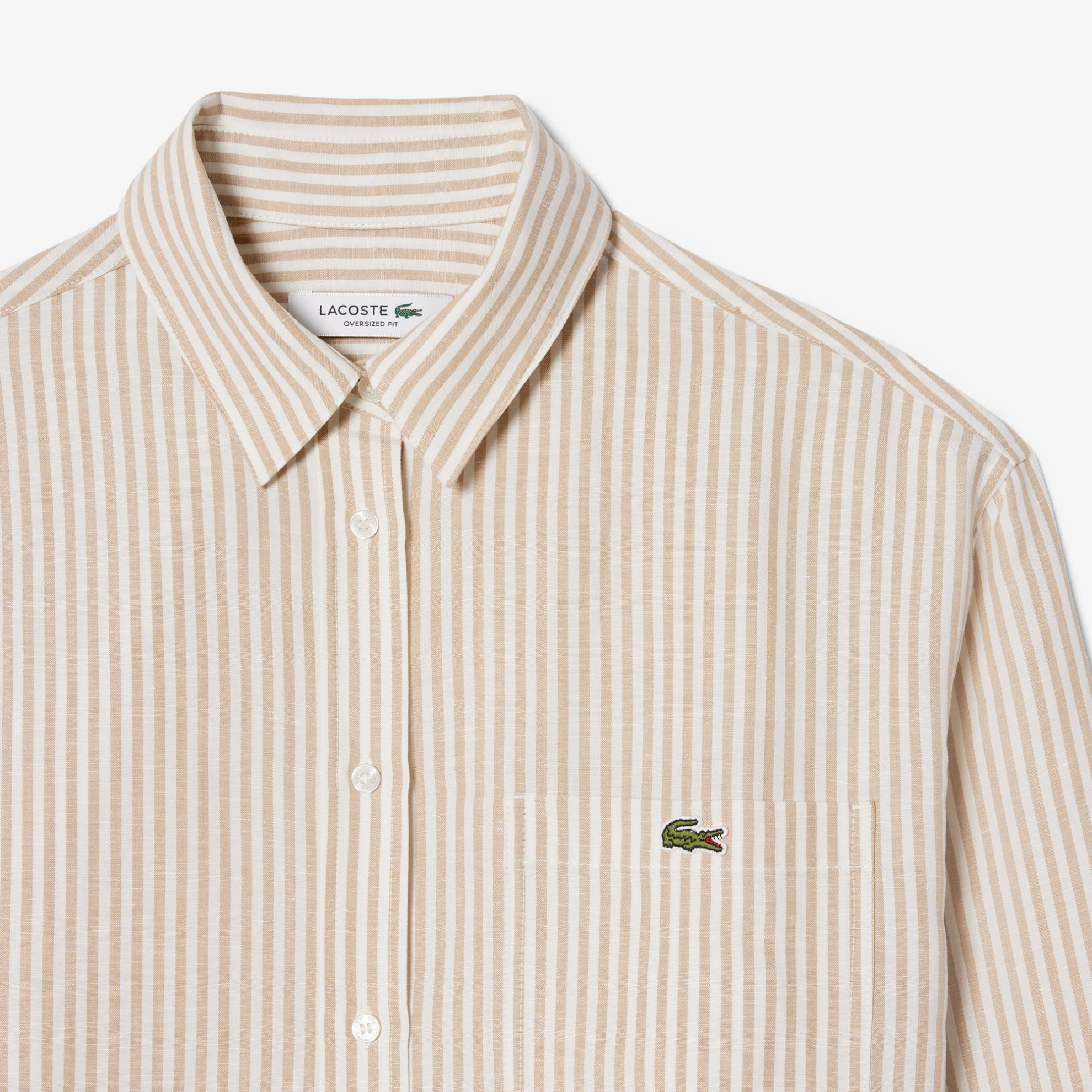 Εικόνα της Γυναικείο Oversized Linen Blend Πουκάμισο