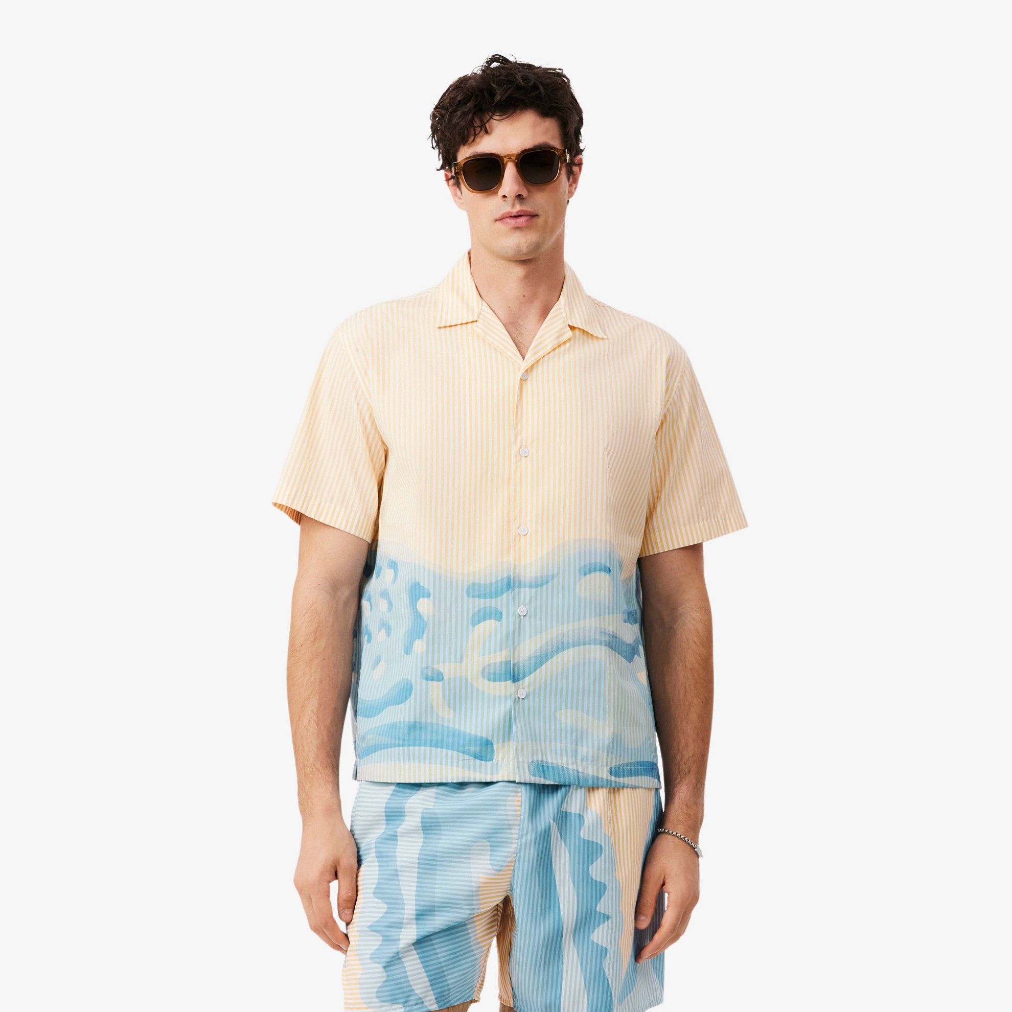 Εικόνα της Ανδρικό Striped Crocodile Πουκάμισο Relaxed Fit 