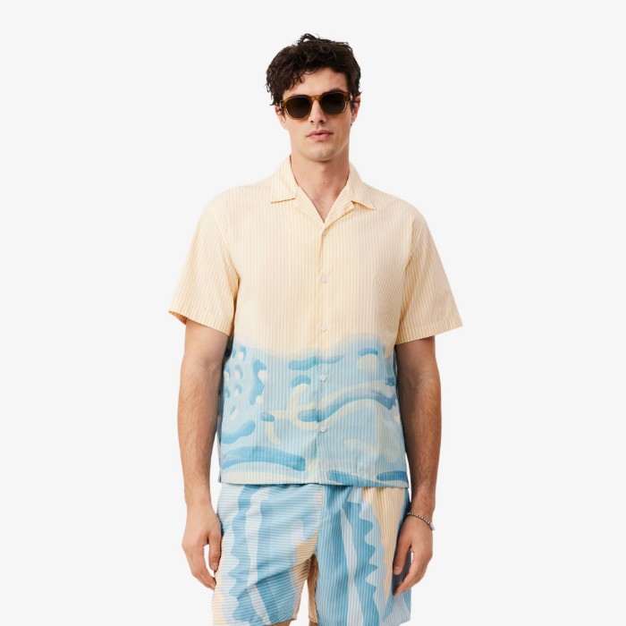 Εικόνα της Ανδρικό Striped Crocodile Πουκάμισο Relaxed Fit 