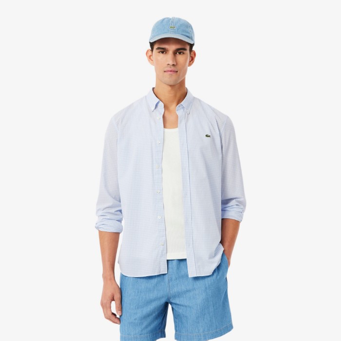 Εικόνα της Ανδρικό Καρό Poplin Πουκάμισο Regular Fit 