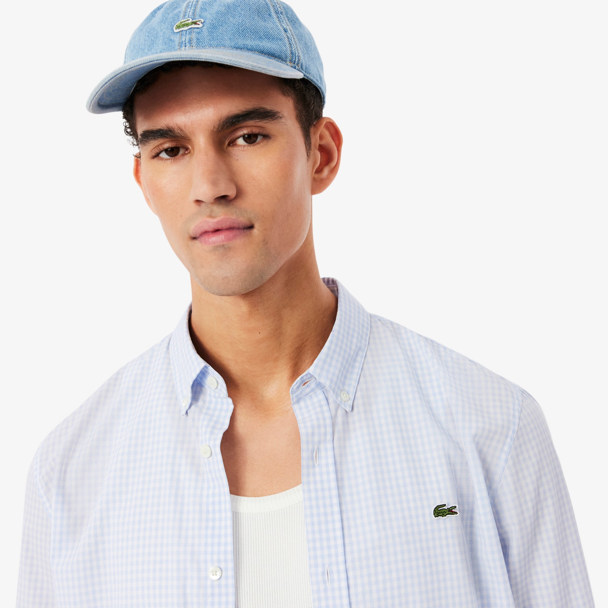 Εικόνα της Ανδρικό Καρό Poplin Πουκάμισο Regular Fit 
