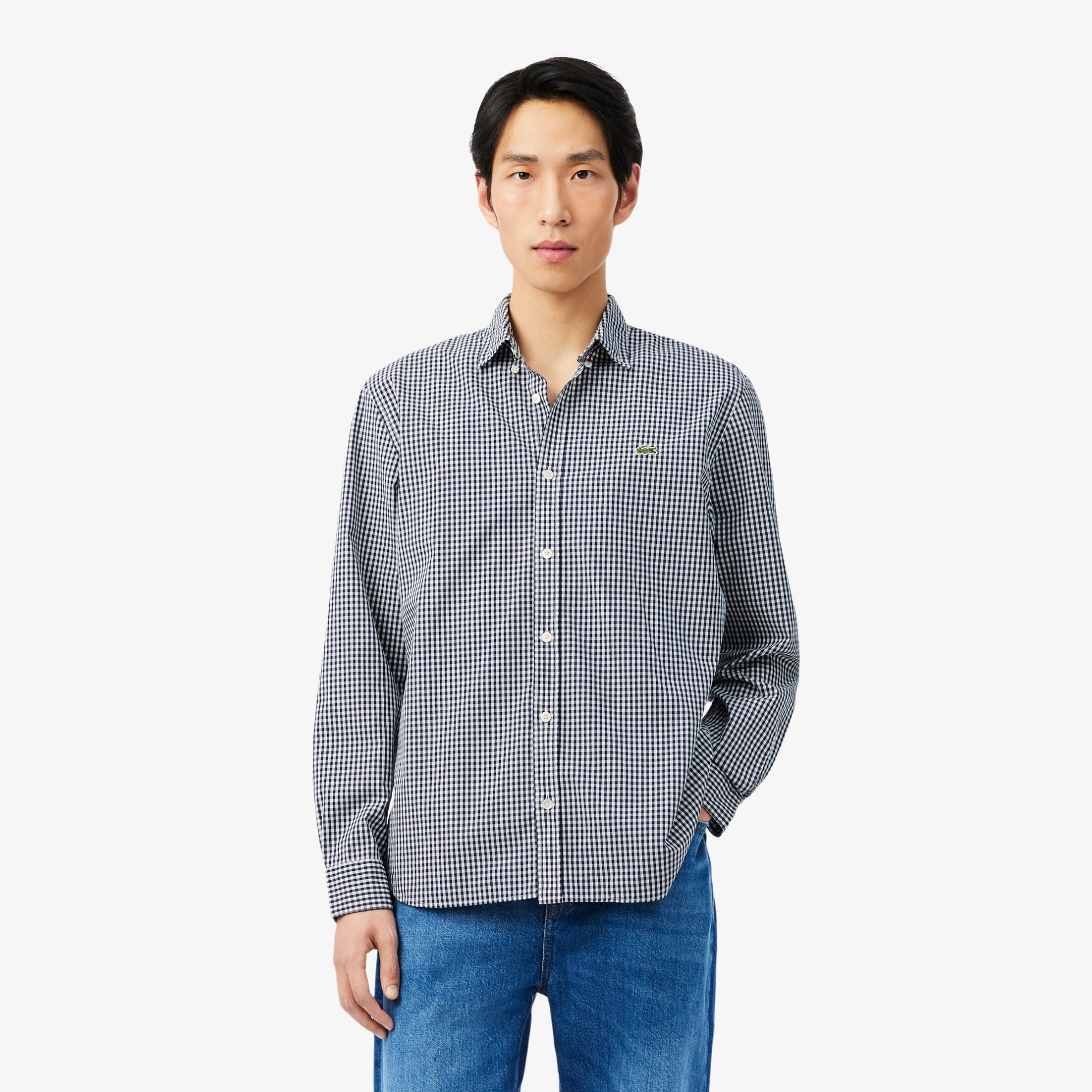 Εικόνα της Ανδρικό Καρό Poplin Πουκάμισο Regular Fit 