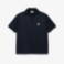 Εικόνα της Badge Accent Fleece Polo Μπλούζα Loose Fit 
