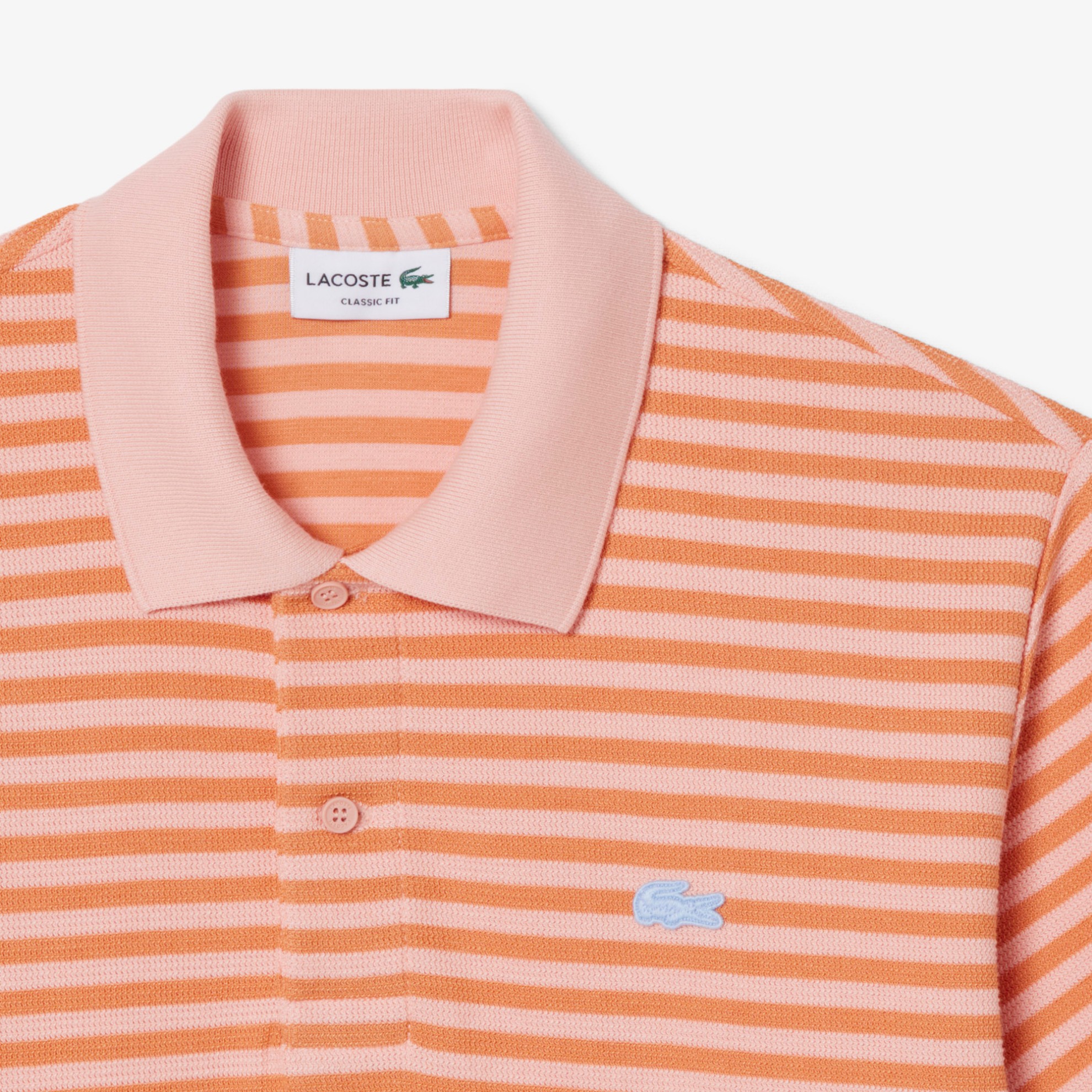 Εικόνα της Ανδρική Textured Ριγέ Polo Μπλούζα Classic Fit 