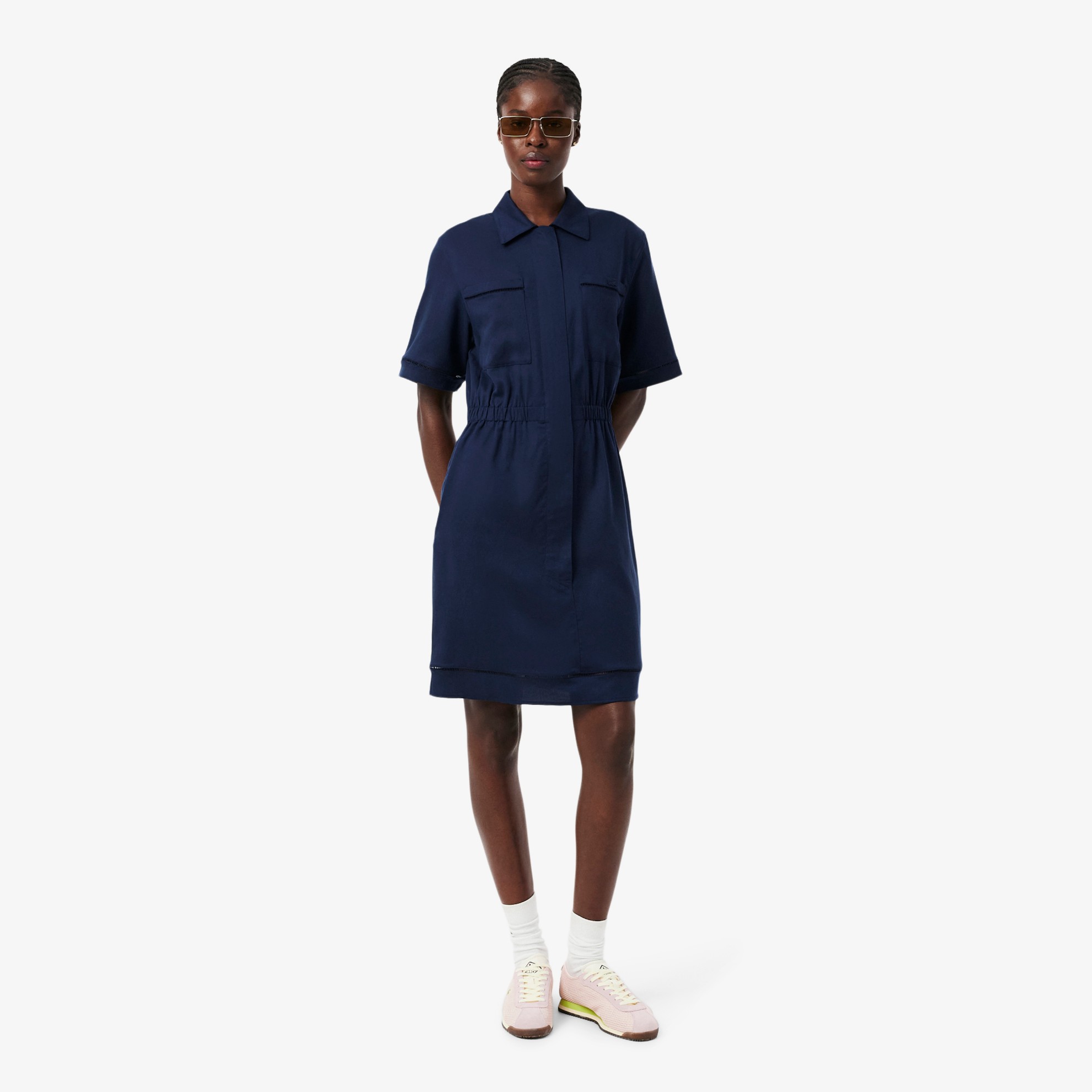 Εικόνα της Γυναικείο Fluid Linen Blend Shirt Φόρεμα