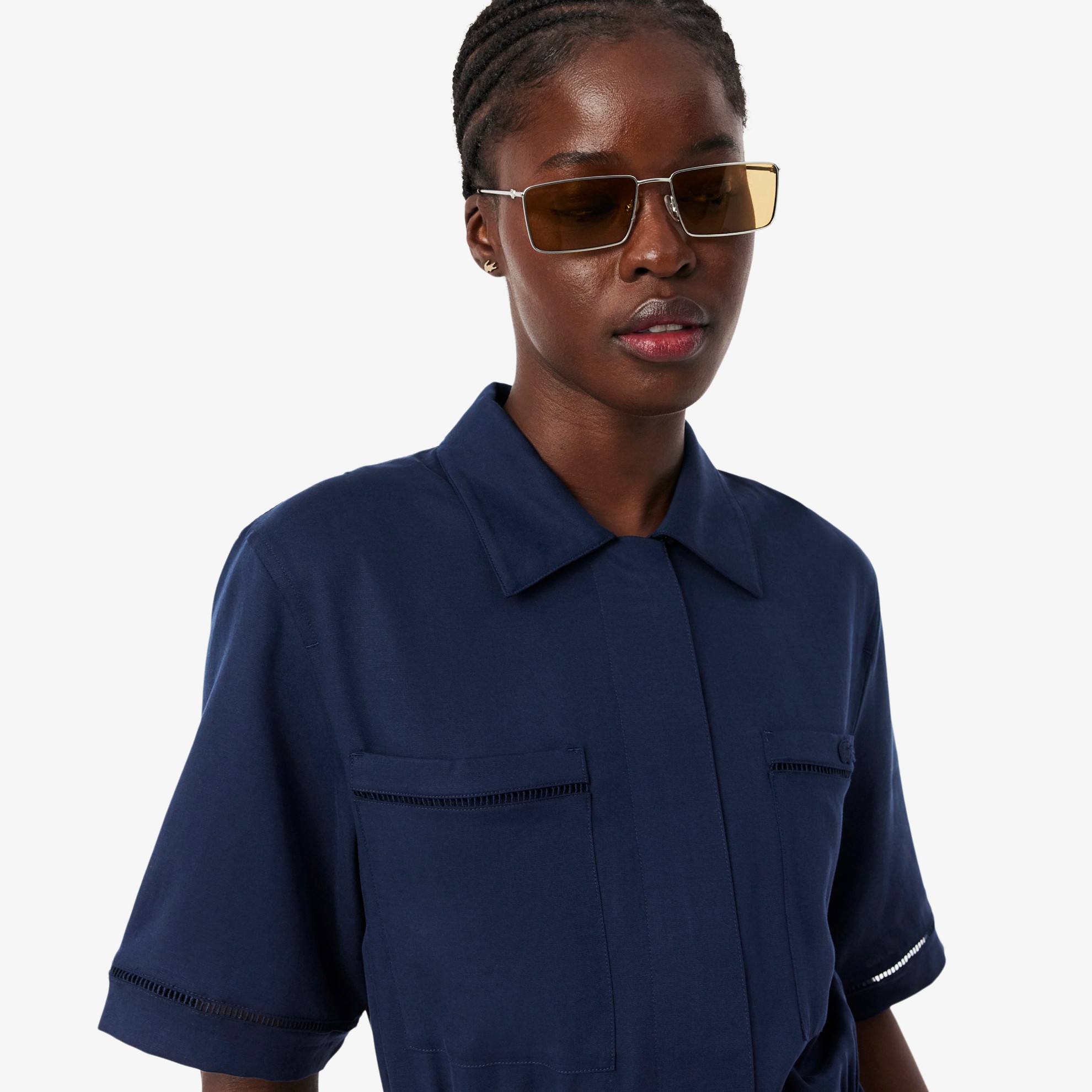 Εικόνα της Γυναικείο Fluid Linen Blend Shirt Φόρεμα