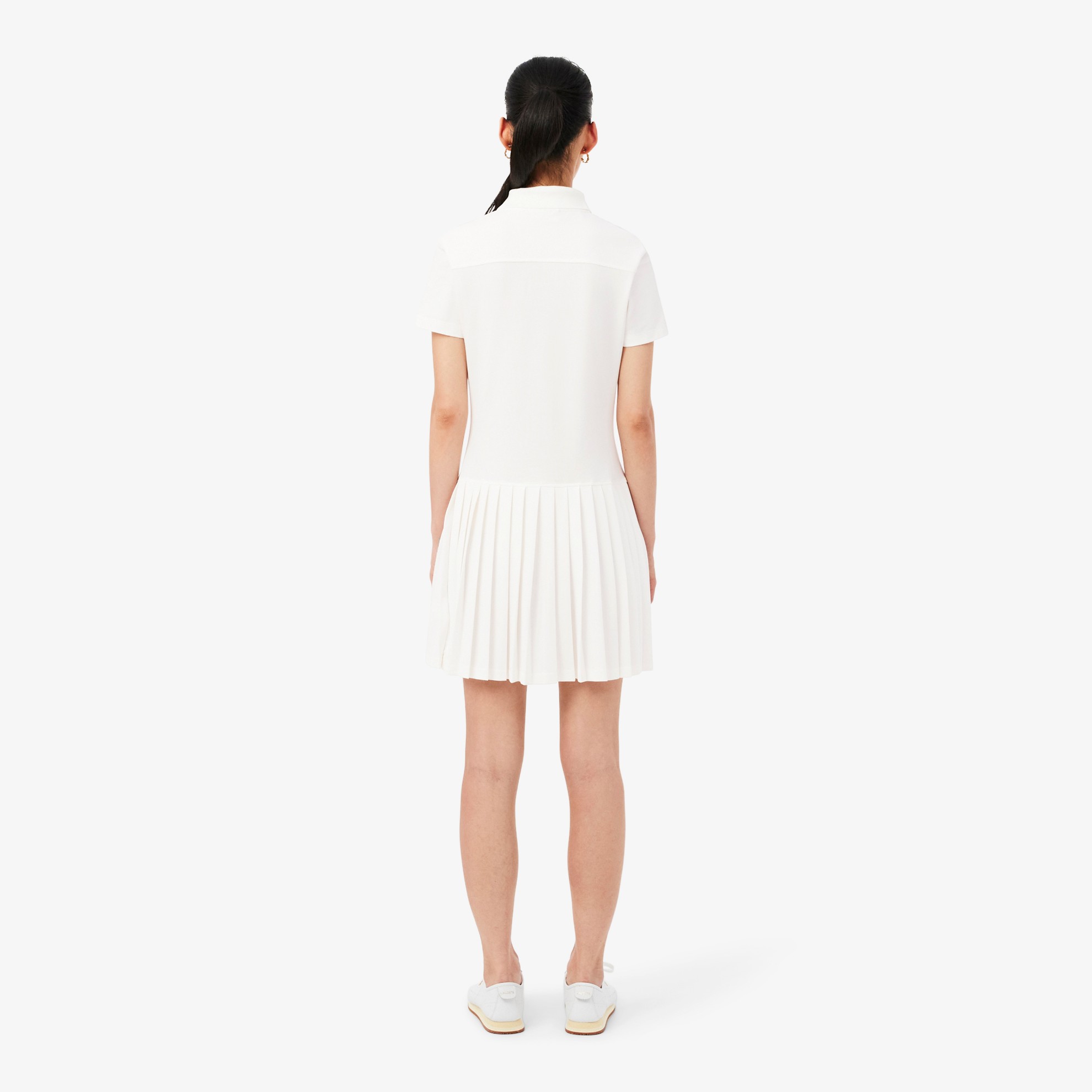 Εικόνα της Γυναικείο Stretch Piqué Pleated Polo Φόρεμα 